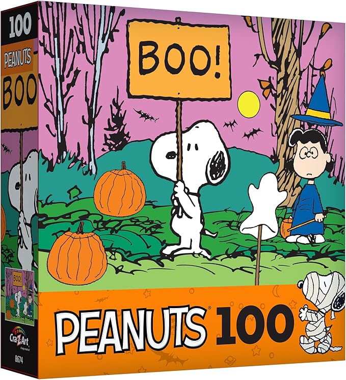 RoseArt - Peanuts - Boo! - 100 Piece Jigsaw Puzzle for Kids and Adults