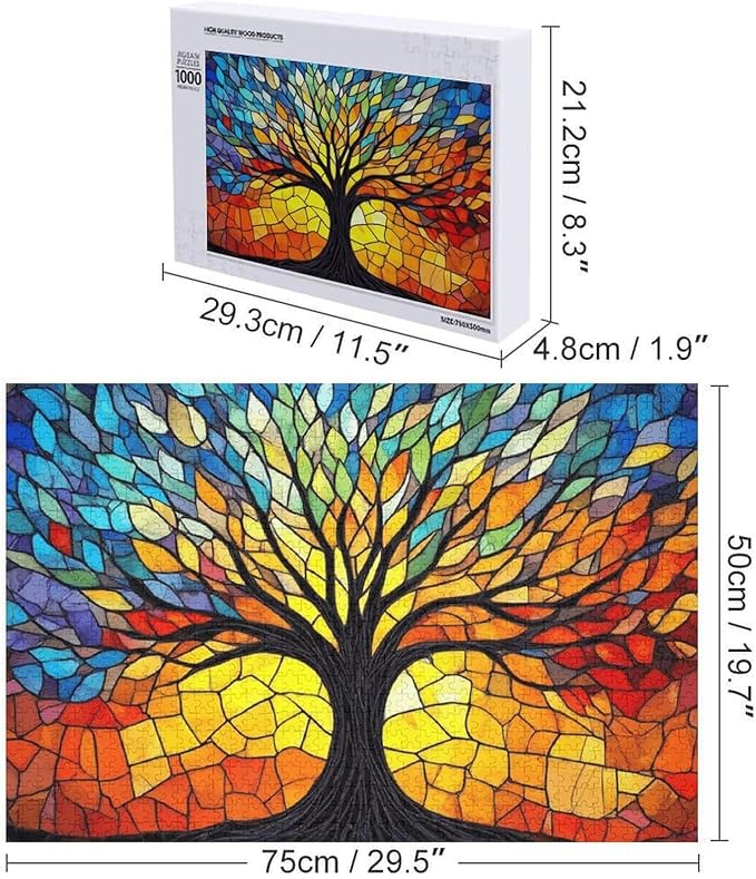 Tree of Life - 1000 Piece Jigsaw Puzzle for Adults - Challenging Puzzle Perfect for Game Nights - Finished Size is 20.5 x 15 -Gift for Christmas, Anniversary, Birthday,Family