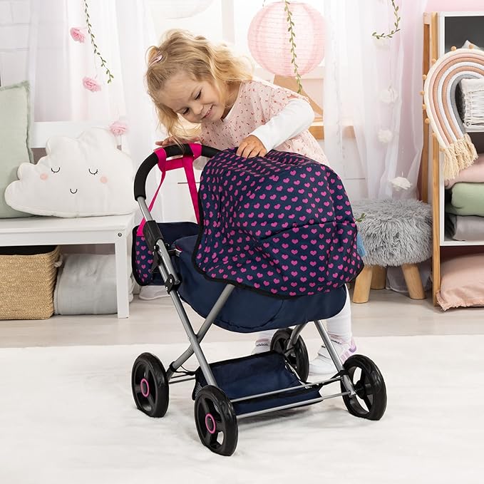 Bayer 4-in-1 Doll Pram Stroller Set with Accessories for 18 in Dolls