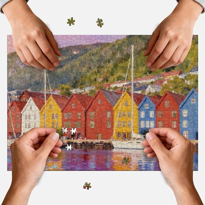 Puzzles for Adults 1000 Pieces Jigsaw Puzzles with Letters on Back Nature Landscape Puzzle Family Wall Decor Impossible Puzzle Fun Gift for Women Men (27.56x19.7 Inch)