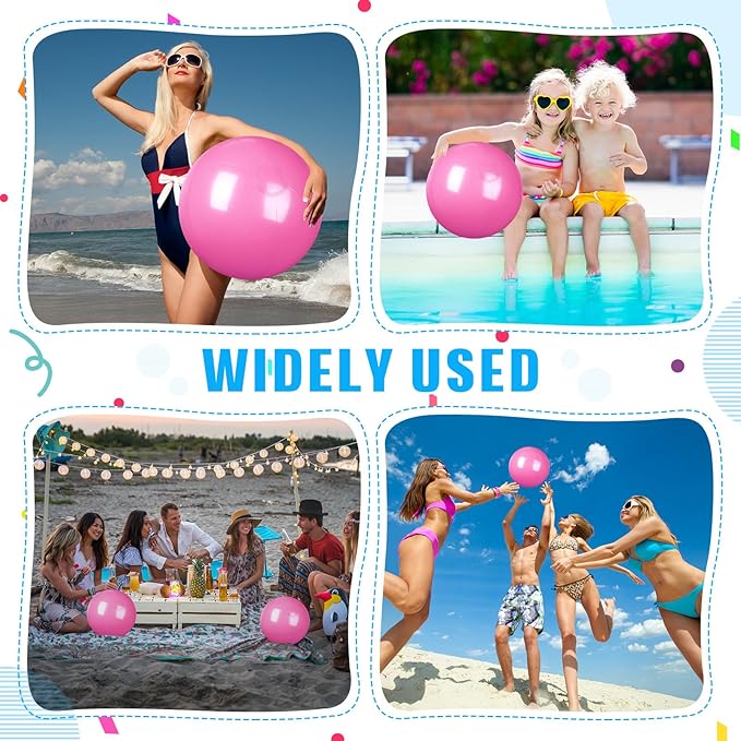 2 Pcs Inflatable Beach Ball 20 inch Swimming Pool Balls Summer Outdoor