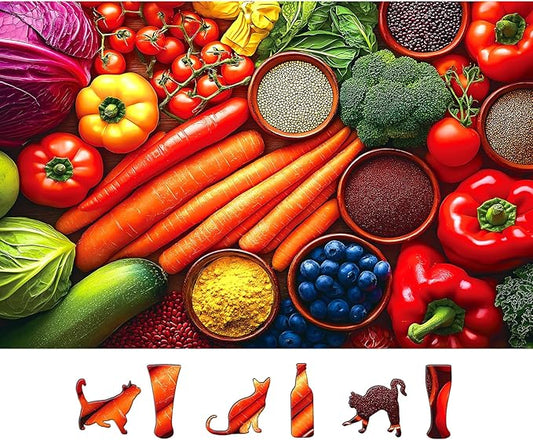 Vibrant Vegetable 500-Piece Jigsaw Puzzle for Adults - Colorful Produce, Challenging & Decorative, Ideal Gift for Puzzle Enthusiasts, Food Lovers