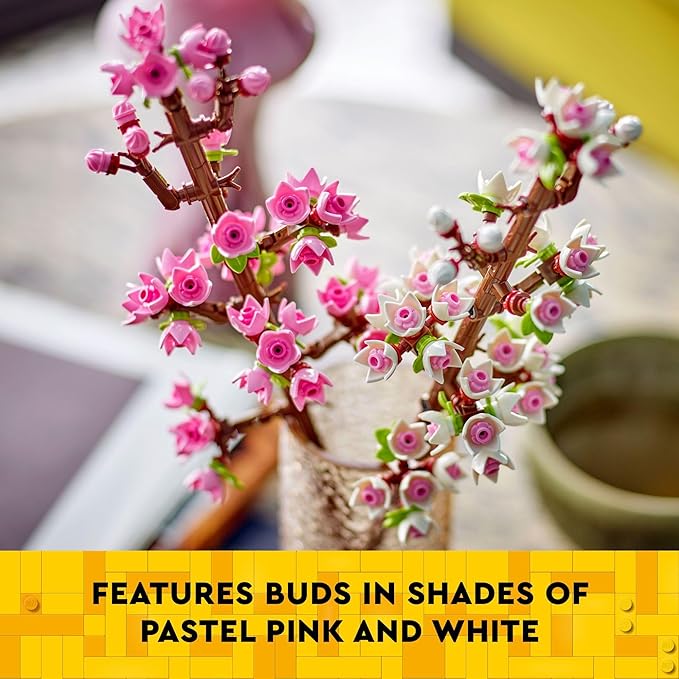 LEGO Cherry Blossom Building Toy for Kids, Girls & Boys, Ages 8+ - Artificial Cherry Blossom Decor for Home & Display - Creative Gift Idea for Plant & Flower Lovers - 40725