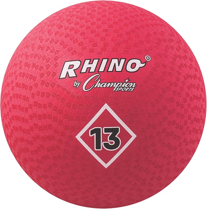Champion Sports Playground Ball – Durable High-Bounce Ball, Sizes 5", 6", 7", 10", 13" & 16" for Gym, Recess & Play