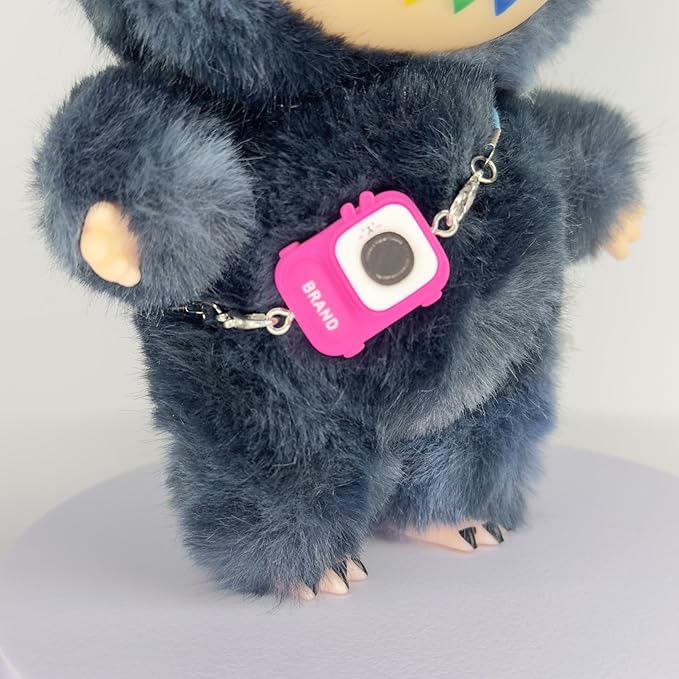 Doll Accessories for Labubu,2Pcs Cute Labubu Accessories Set,Including Pink Mini Labubu Cameras,17cm Labubu Accessories(no Doll)