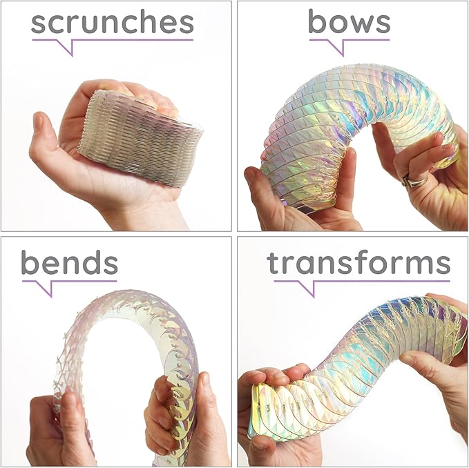 Morf Fidget Sensory Spring Unicorn – 3D Slug Spring Toy for Kids, Teens, and Adults - Stretchy, Quiet, Stress and Anxiety Relief, Focus - for Play, School, Work Gifts, Great for Classroom, Office