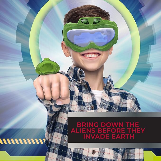 Fotorama Alien Vision Shooting Game, Goggles and Wrist Blaster Toy, Indoor and Outdoor Play, Hand Eye Coordination, Gifts for Kids Ages 5 & Up
