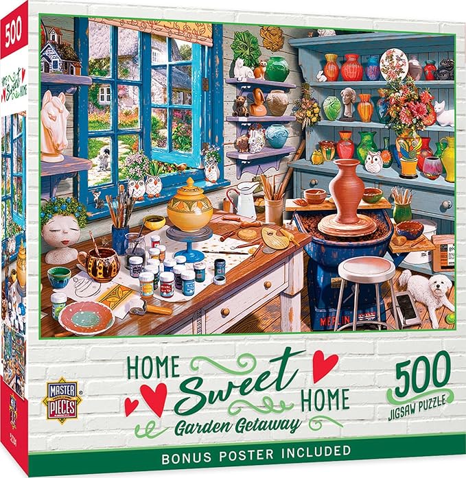MasterPieces 550 Piece Jigsaw Puzzle for Adults, Family, Or Youth - Garden Getaway - 18"x24"