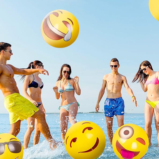 Kangaroo 12 Pack Inflatable Beach Balls for Kids & Adults – 12” Colorful Pool Fun Party Favors, Bulk Beach Toys for Swimming Games, Luau, Birthday, Summer Pool Party Decorations Supplies