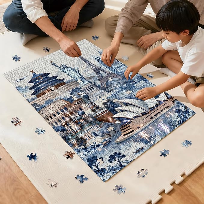 Puzzle for Adults 1000 Pieces, Scenic Spot Puzzle, Challening Impossible Difficult Hard Fun 1000 Pieces Jigsaw Puzzles for Adults Family with Letters on Back