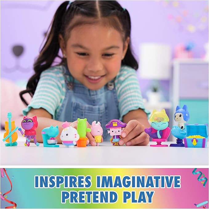 Gabby’s Dollhouse, 12-Piece Story Figures Gift Pack, with 6 Toy Figures & 6 Dollhouse Accessories Set, Kids Toys for Girls & Boys Ages 3+