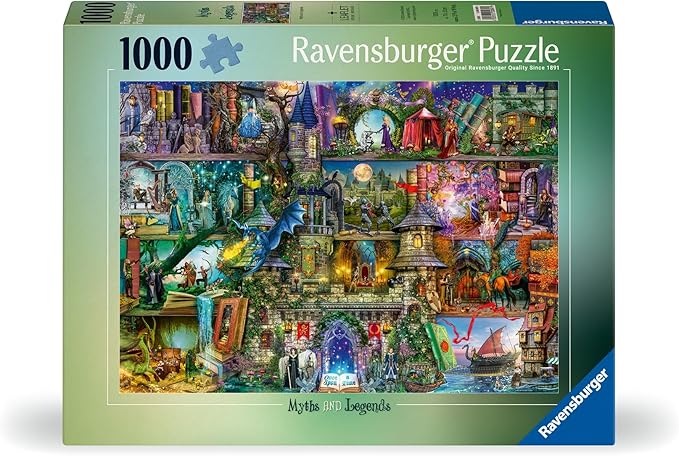 Ravensburger - Myths & Legends - 1000 Piece Jigsaw Puzzle - Stunning, Vivid Colors - Exciting Mythical Scene - Bold Heroes - Scary Villains - Puzzles for Adults