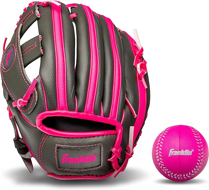 Franklin Sports Kids Baseball Gloves - RTP Youth Teeball Glove + Ball Set - Boys + Girls Teeball Mitt - Kids + Toddlers - 9.5"