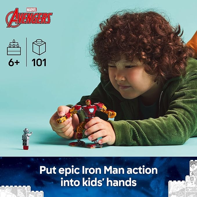 LEGO Marvel Iron Man Mech vs. Ultron Building Toy Set - for Kids, Boys and Girls, Ages 6+ - Buildable Action Figure - Superhero Gift for Birthday - 76307