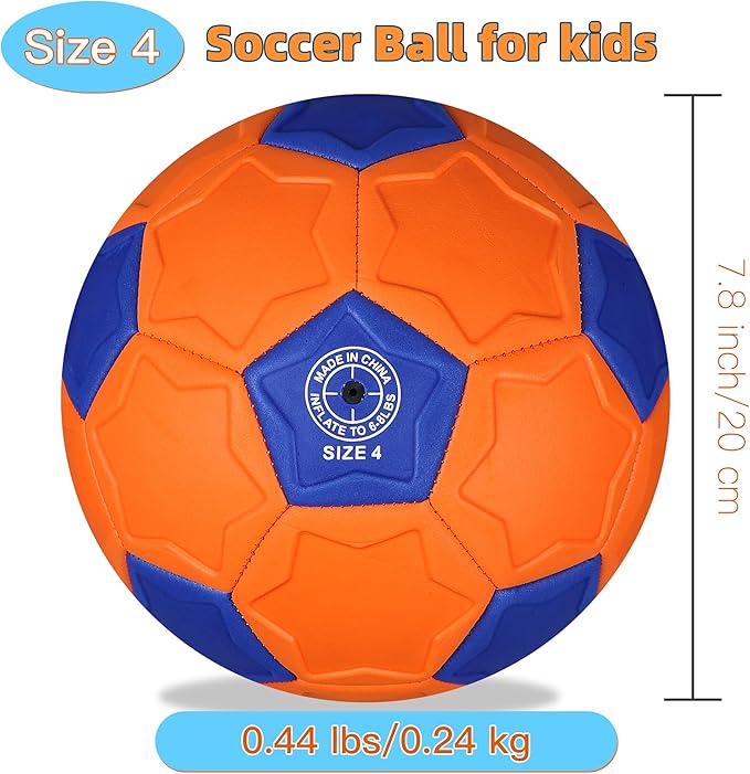 Curve Soccer Ball Size 4, Swerve Soft Balls for Outdoor and Indoor,Size 4 Soccer Ball for Boys and Girls