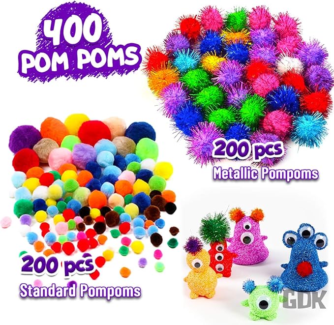 GoodyKing Arts and Crafts Supplies for Kids - 1170Pcs+ Craft Art Supply Kit for Toddlers Kids Craft Supplies & Materials Age 4 5 6 7 8 9 - Christmas D.I.Y. Crafting School Supplies