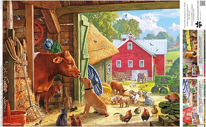 Buffalo Games - Country Life - Farm Scenic - 500 Piece Jigsaw Puzzle for Adults - Challenging Puzzle Perfect for Game Nights - Finished Size is 21.25 x 15.00