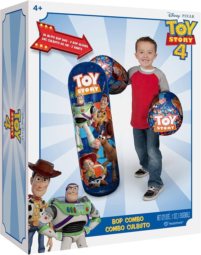 Hedstrom Toy Story 4 Bop Bag Inflatable Punching Bag & Gloves Set, 36 Inch