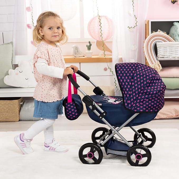 Bayer 4-in-1 Doll Pram Stroller Set with Accessories for 18 in Dolls
