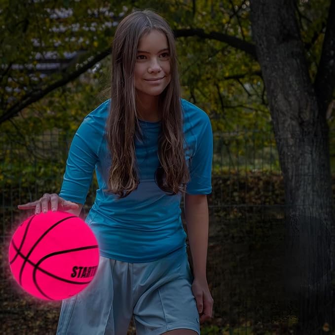 TOMLEON Light Up Basketball | Glow in The Dark Basketball | LED Basketball Size 7 | Glowing Basketball Ball | Lighted Basketball | Coolest Things for Boys & Girls | Toys for 10 Year Old Kids