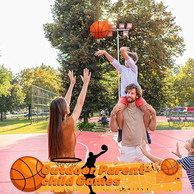 Amarlozn 5" Mini Foam Basketball Set, 3 PCS Orange, Ideal for Kids, Toddlers, Beach, Pool, Indoor & Outdoor Play