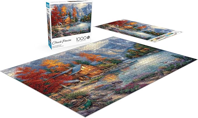Buffalo Games – Chuck Pinson - Space for Reflection - 1000 Piece Fall Jigsaw Puzzle - Festive Puzzle for Adults – Precision-Cut Pieces, Autumn Artwork and Hours of Relaxing Fun