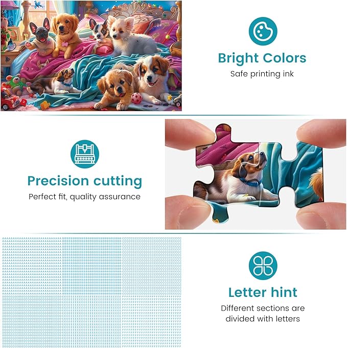 500 Pieces Puzzle for Adults Puzzle Dog Room Jigsaw Puzzle 500 Pieces Recycled Cardboard Jigsaw Puzzles for Adults Family Challenging Game Home Decor Gift Toy for Teens Seniors 20.5 * 15 inch