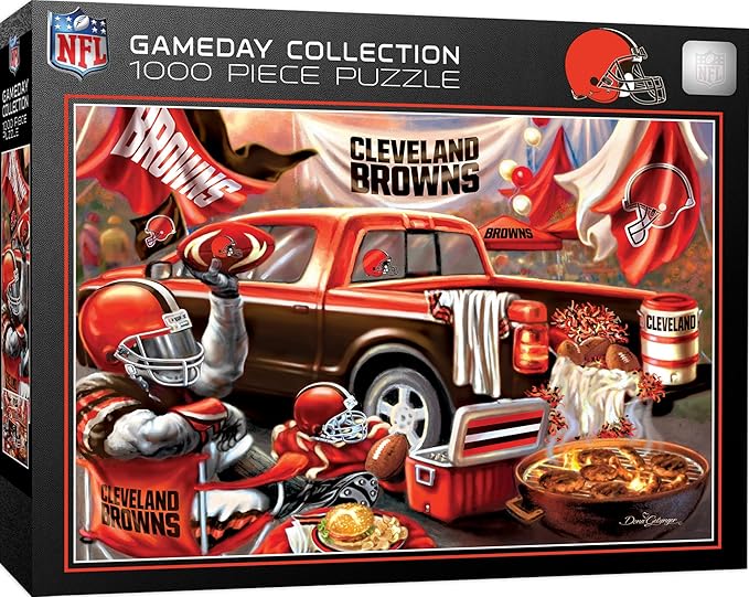 Masterpieces 1000 Piece Jigsaw Puzzle for Adults - NFL Cleveland Browns Gameday - 19.25"x26.75