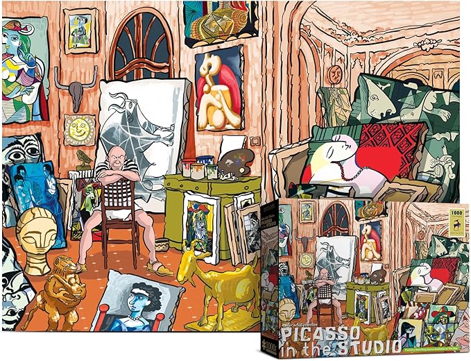 Antelope - 1000 Piece Puzzle for Adults, Pablo Picasso Studio Jigsaw Puzzles 1000 Pieces, High Resolution, Matte Finish, Smooth Edging, No Dust Creative Artistic Puzzle