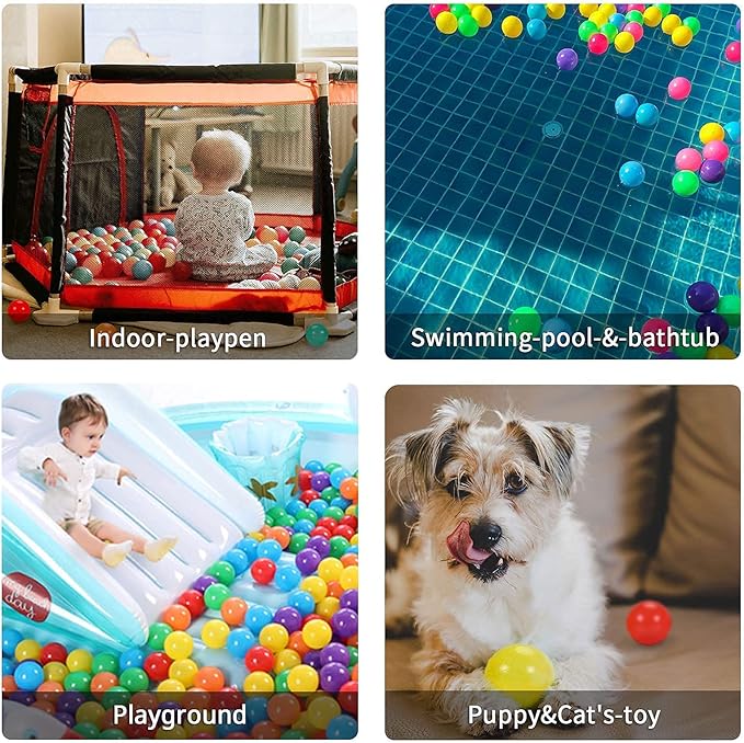 STARBOLO Ball Pit Balls for Toddlers Phthalate Free BPA Free Non-Toxic Crush Proof Play Balls for Toddlers Kids Pool Playhouse Pack of 100 200 500