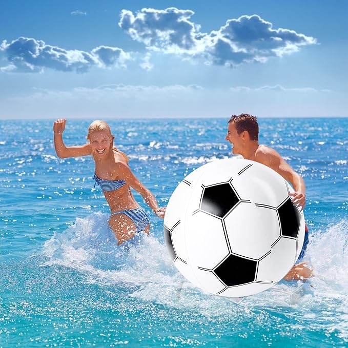 AMOR PRESENT Inflatable Soccer Balls, 27-inch Beach Ball for Beach Toys & Soccer Goodie Bags Stuffers, Birthday Party Decorations, Party Favors for Kids