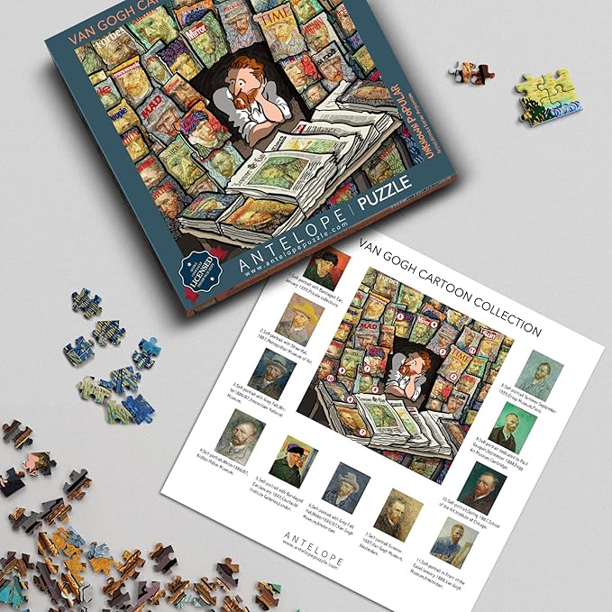 Antelope - 1000 Piece Puzzle for Adults, Van Gogh Jigsaw Puzzles 1000 Pieces by Artist Alireza Karimi Moghaddam, 22" x 22", Van Gogh Jigsaw Puzzle, (Unknown Popular)