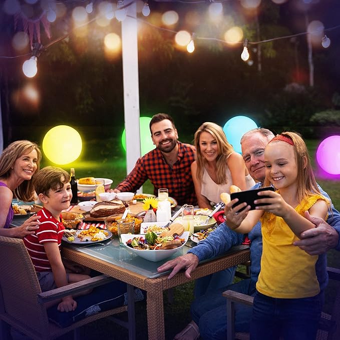 Pool Toys - 4/8 Pack Light Up Beach Balls for Kids w/ 8 Light Modes, Pool Beach Games Balls for Outdoor or Indoor Activities, Glow in The Dark Pool Beach Decorations for Kids and Adults