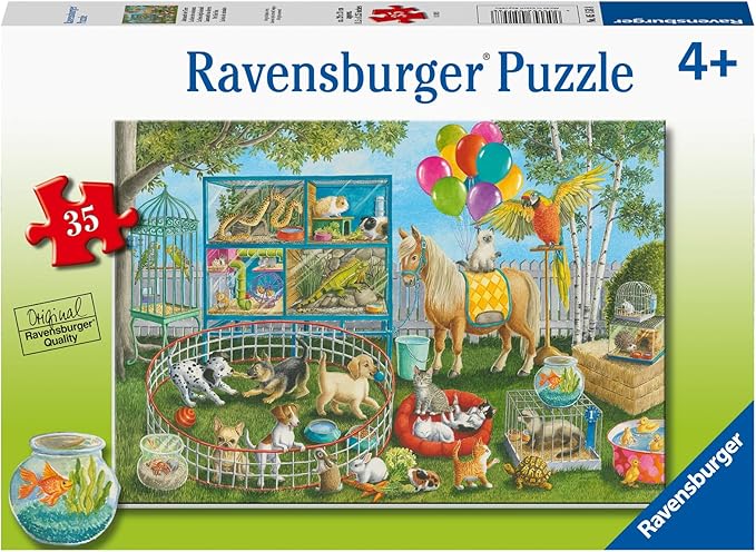 Ravensburger Pet Fair Fun 35 Piece Jigsaw Puzzle for Kids - 05158 - Every Piece is Unique, Pieces Fit Together Perfectly