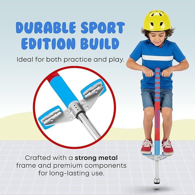 New Bounce Pogo Stick for Kids - Pogo Sticks, 40 to 80 Lbs - Sport Edition, Quality, Easy Grip, PogoStick for Hours of Wholesome Fun