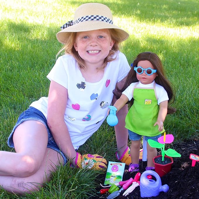Sophia's 16 Piece Smithsonian STEM Career Collection Horticulturist Garden Set for 18" Dolls, Multicolor
