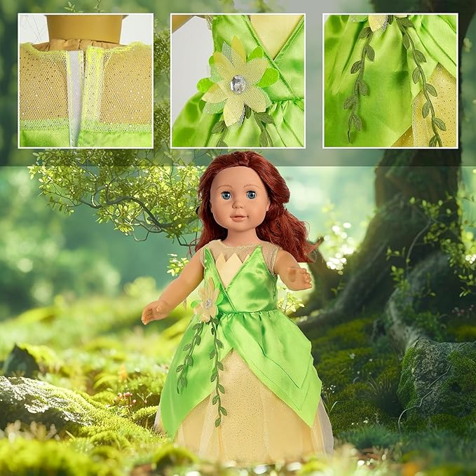 WONDOLL 18 inch Doll Clothes Accessories - 6Pcs Different Fairytale Costume Dress