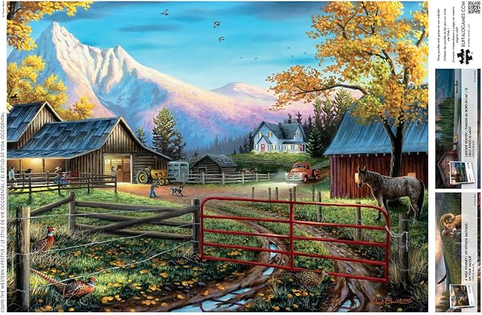 Buffalo Games - Country Life - Charles Black - The Western Lifestyle - 1000 Piece Jigsaw Puzzle for Adults - Challenging Puzzle Perfect for Game Nights - Finished Size is 26.75 x 19.75