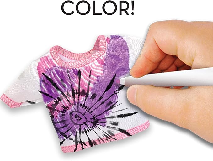 Tara Toys Barbie Tie-Dye Fashion Designer Kit – DIY Design Set for Girls with Dresses, Markers, Stickers & Tools – Create Real Barbie Outfits, Craft Activity for Kids Ages 6+