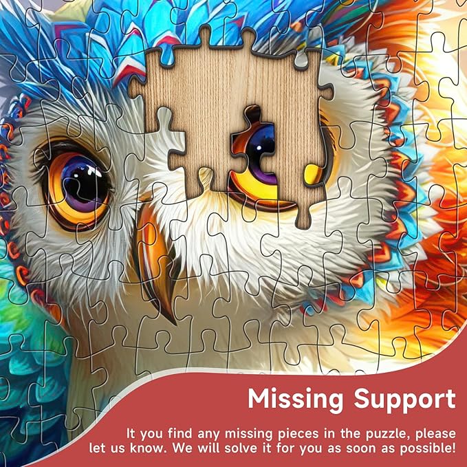 Rainbow Owl Waterfall 1000 Piece Puzzle for Adults - Fantasy Wildlife Art, Enchanted Forest Scene, Poster & Lettered Back, 22.8" Square HD, Gift for Nature & Fantasy Lovers