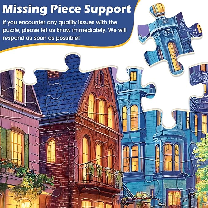 2 Pack 500 Pieces Puzzle for Adults,Venice Building Jigsaw Puzzles 500 Pieces City Night Puzzles for Adult Puzzles No Dust Colorful Premium Cardboard Puzzle Games Family Activity Great Gift
