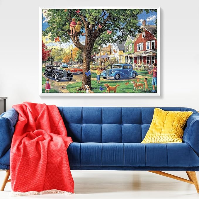 500 Piece Puzzle for Adults, Dog Jigsaw Puzzle, Spring Park Jigsaw Puzzles 500 Pieces Birthday Party for Family Adults, Funny Puzzle, Fun and Challenging Family Games 20.5×15 in