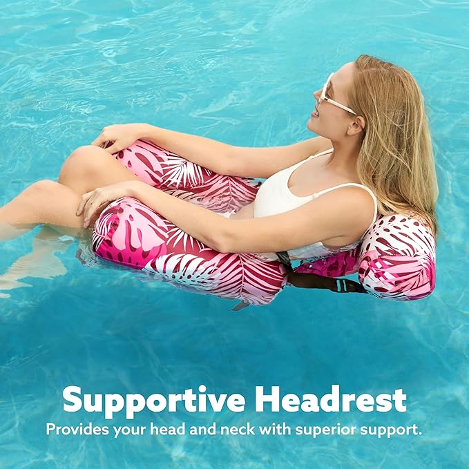 SLOOSH Inflatable Pool Floats Adult,2 Packs Floating Lounge Chairs,Blow up Pool Noodles for Adult Heavy Duty,Floating Chair for Party Summer Water Beach Lake Fun