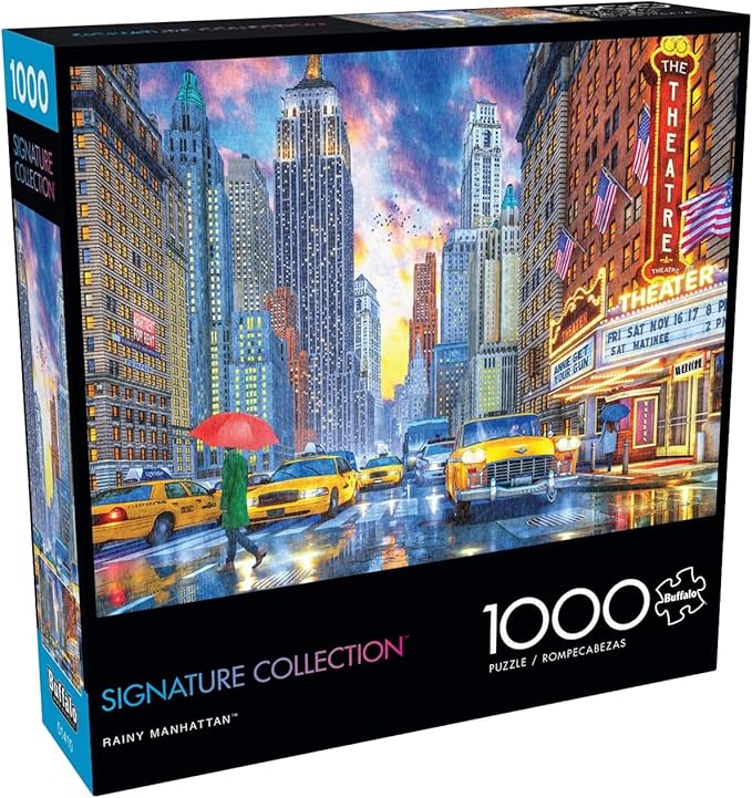 Buffalo Games - Dominic Davison - Rainy Manhattan - 1000 Piece Jigsaw Puzzle for Adults -Challenging Puzzle Perfect for Game Nights - Finished Size is 26.75 x 19.75