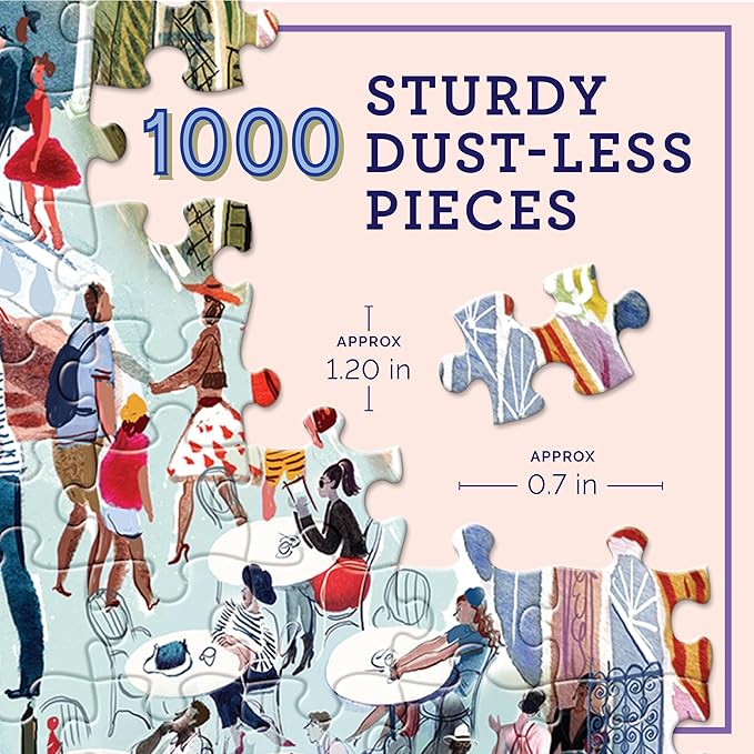 eeBoo 1000 Piece Puzzle - Artists in Venice Jigsaw Puzzle for Adults, Square 23" x 23" Made with Recycled Board & Vegetable-Based Ink