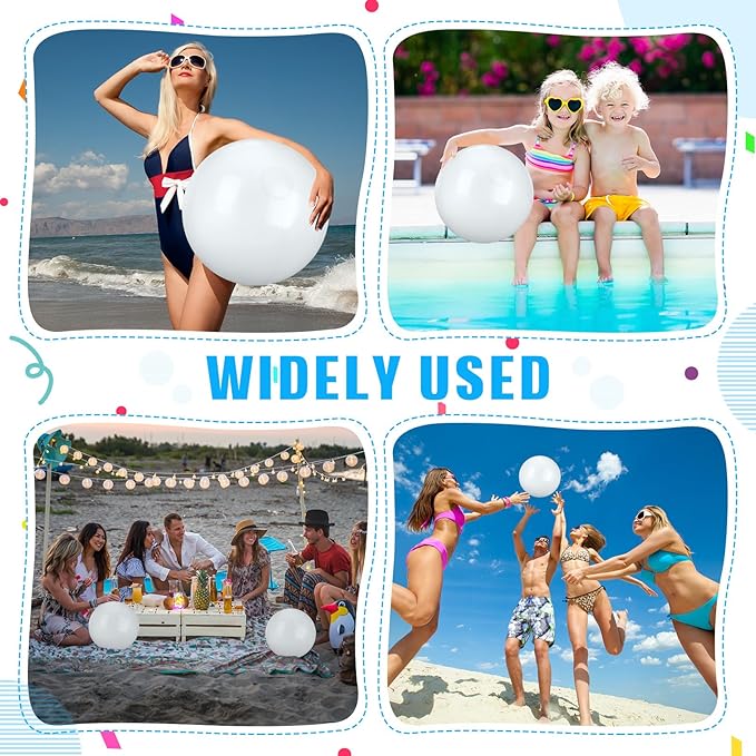 4 Pcs 12 Inch Solid Red Beach Balls Inflatable Beach Balls Bulk Large Blow up Pool Game Toys for Summer Beach