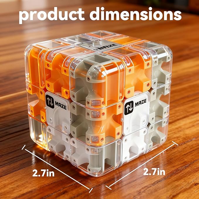 Large Labyrinth 3D Puzzles Maze Cube - Engaging Brain Teaser - 3D Maze Ball, Rubik Race Game, Improve Spatial Recognition, Relieve Stress Toy Gifts for Easter
