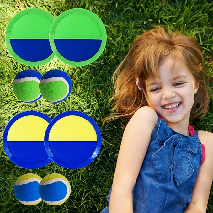 Catch Ball Game for Kids-Beach Toys Backyard Lawn Toss and Catch Games -Upgraded Version Throw Sticky Balls and Catch Game Toys for Kids Boys Girls Adults Family Outside Gifts