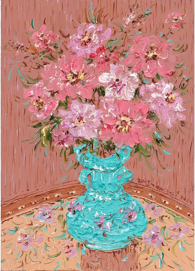 Puzzles for Adults 500 Pieces, Jigsaw Puzzle for Adults, Fun Challenging Family Puzzle, Vase with Fresh Flowers Puzzles, Interlock Perfectly No Dust, Gifts for Easter Parents Father's Day