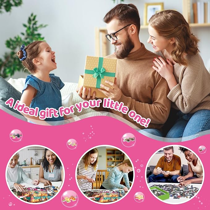 Jigsaw Puzzle, 500 Piece Jigsaw Puzzle for Adults, Spring Street Ice Cream Dog Puzzle, Perfect for Game Nights, Finished Size is 20.5 x 15 in